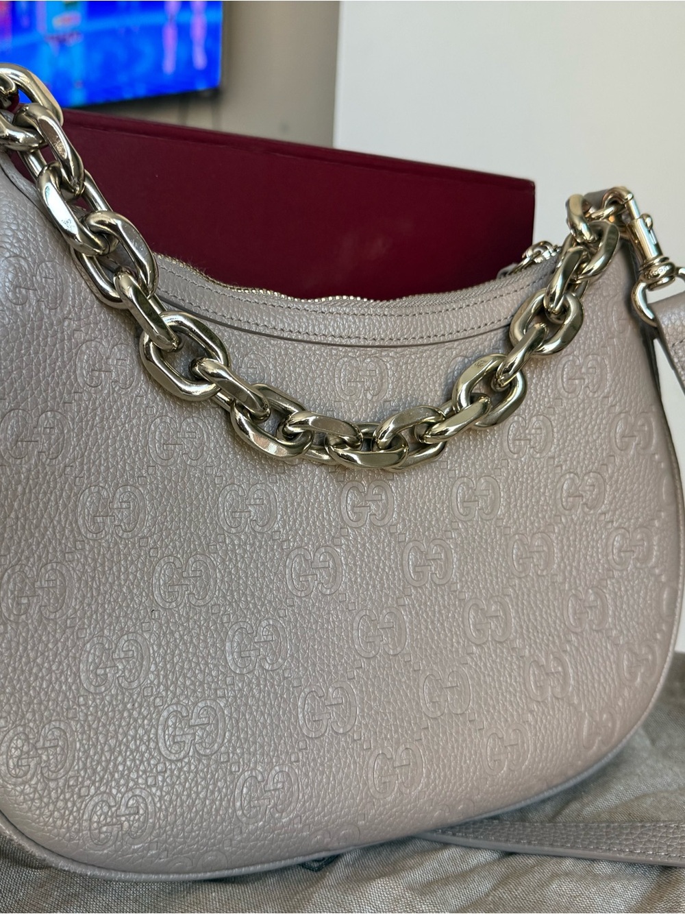 Gucci GG Emblem Medium Shoulder Bag